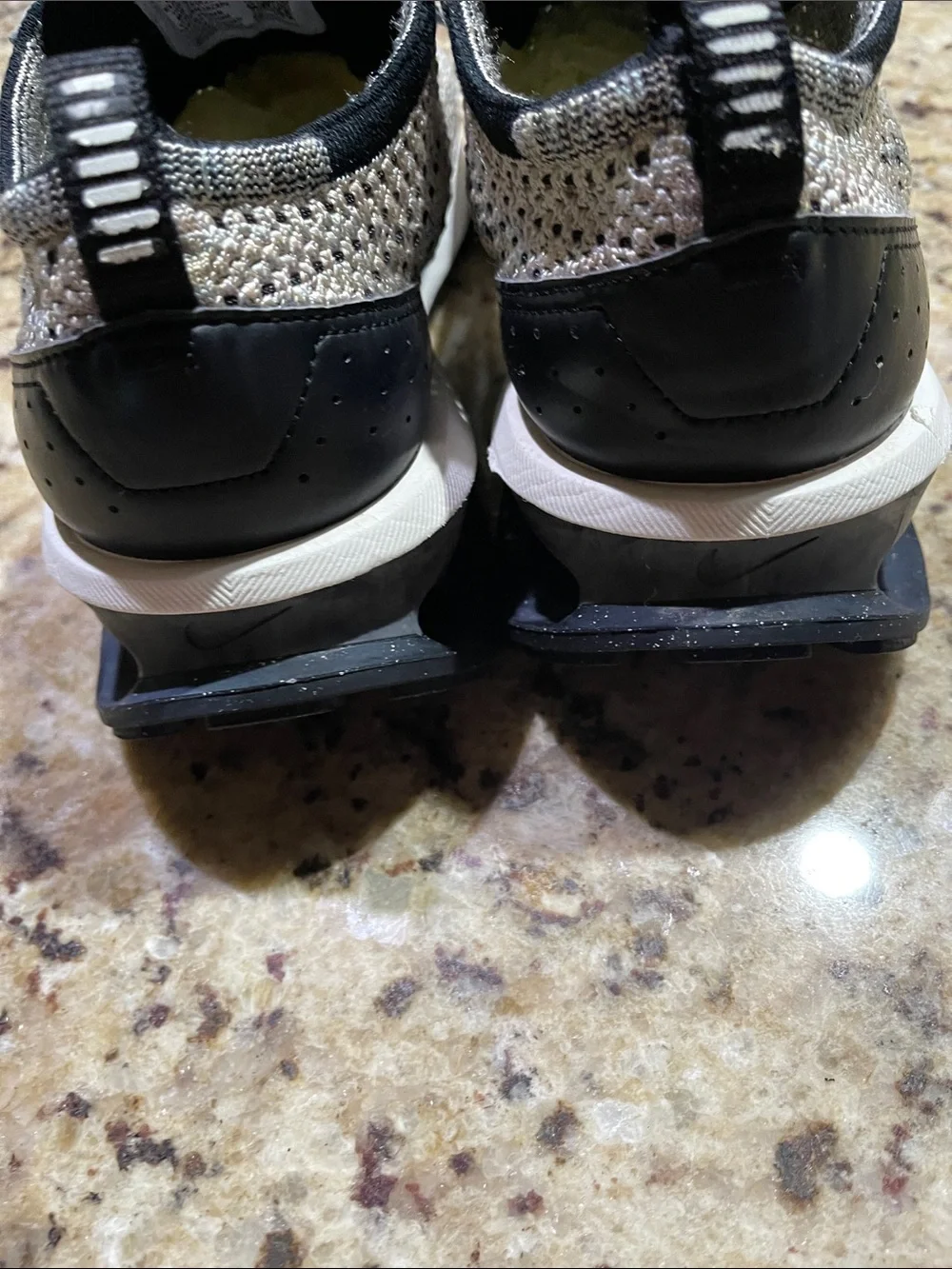 Nike Air Max Flyknit Racer Athletic Sneakers in Beige and Black